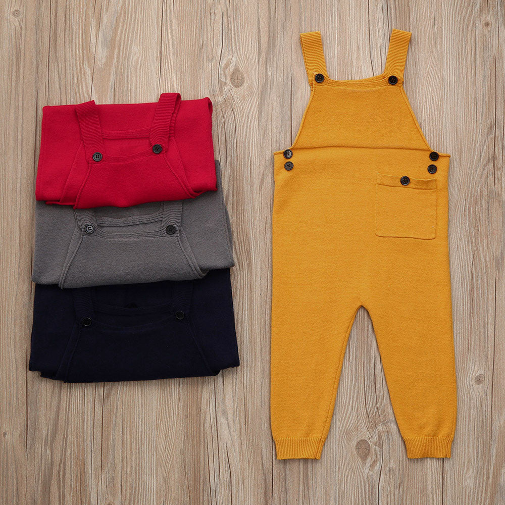 newborn knit overalls