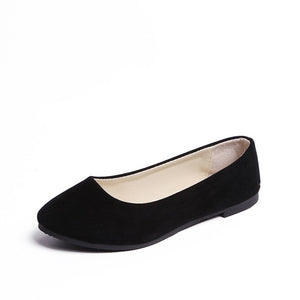 ladies black flat shoes