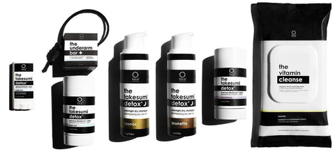 Lithe Lashes Blogs 10 local eco brands showing various black and white patterned the takesumi detox kit