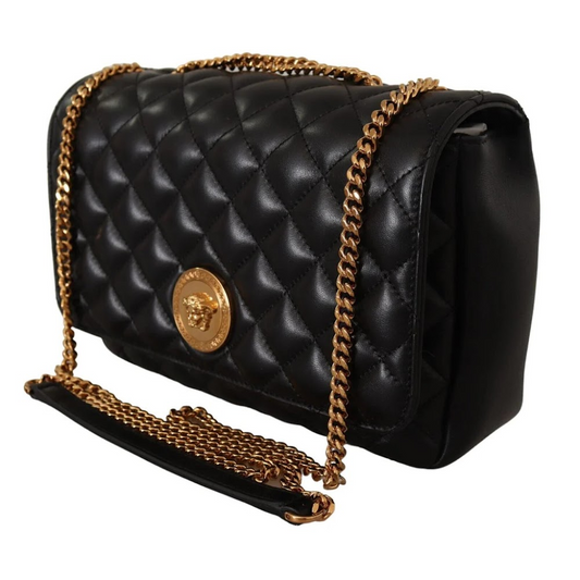 Versace Black Shoulder Medusa Bag
