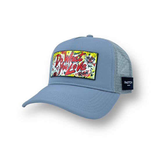 Gray Trucker Hat Removable DWYL 77 Art Partch-Clip