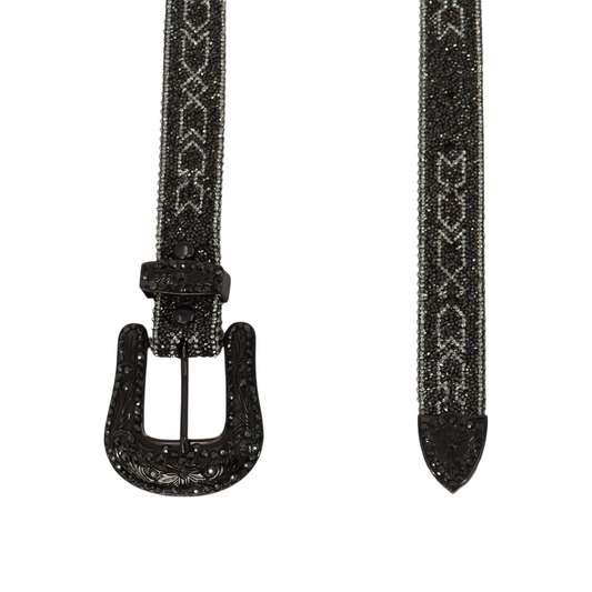 Navy Blue Shine Triple b Safa Belt – URock Couture