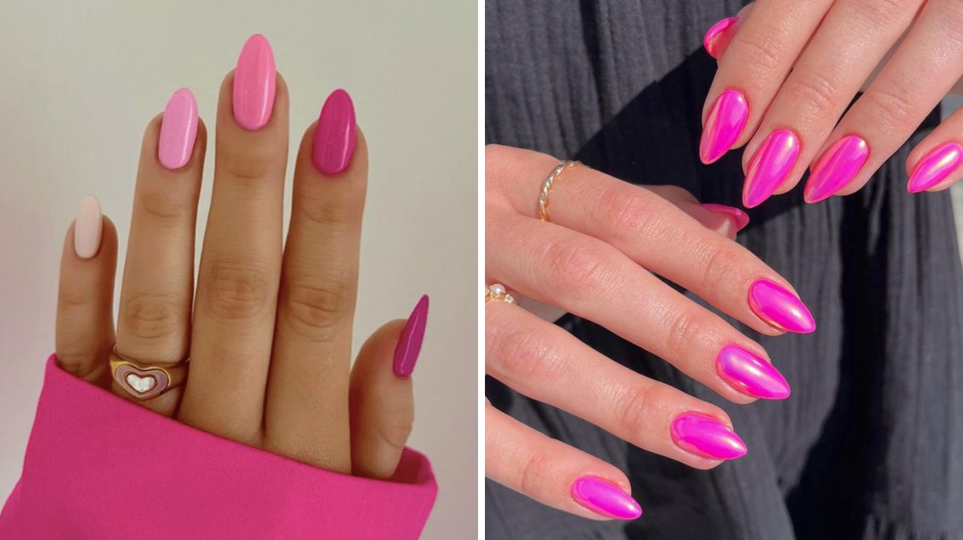 Lucy Makeup store nail trends 2024 - barbie pink