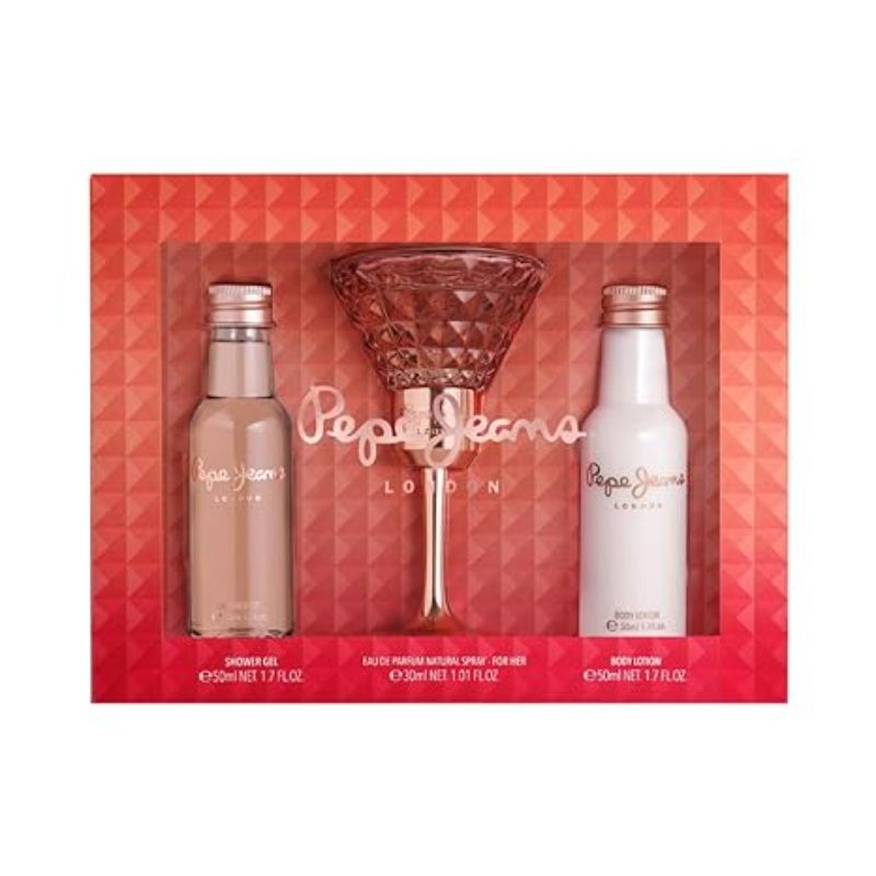 Pepe Jeans Cocktail For Her Gift Set Edt 30Ml + Body Lotion 50Ml + Sho -  LUCY MAKEUP STORE MALTA