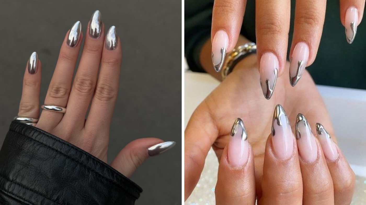 Lucy Makeup store nail trends 2024 - metallics