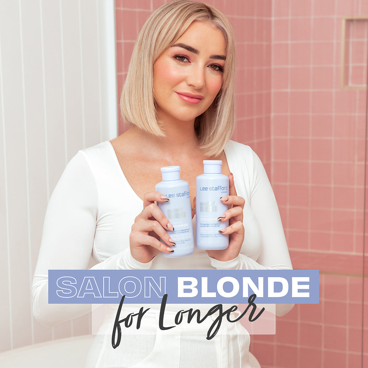 Lee Stafford Bleach - Ice Blondes Conditioner MAKEUP LUCY STORE White MALTA Toning
