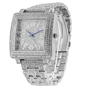 cartier square diamond watch