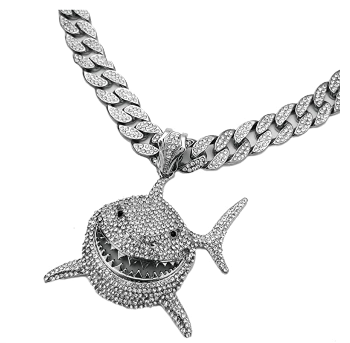 shark diamond pendant