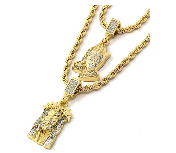 Jesus Face Pendant Pray Hands Rapper Jesus Piece Necklace Cartoon Simu Gold Diamond Shop - jesus piece pendant w angel pendant roblox