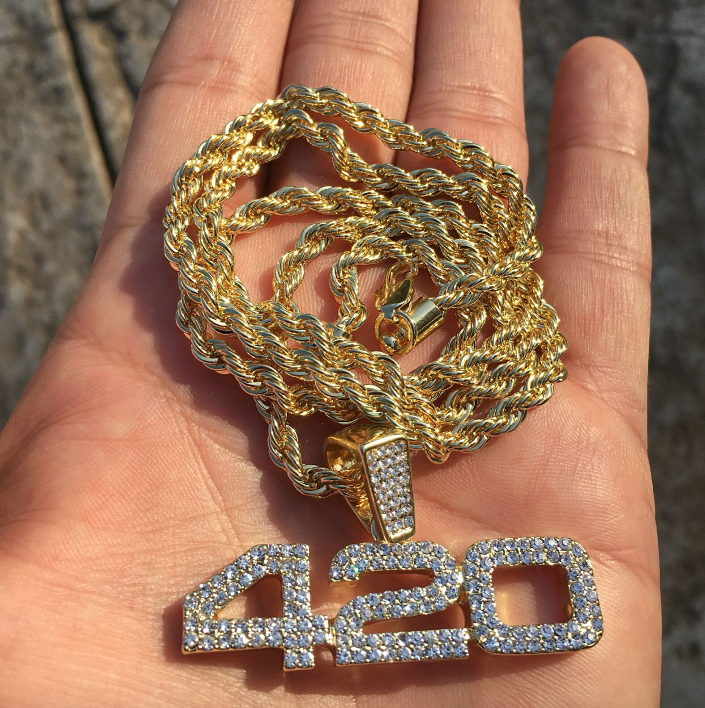 iced out weed chain