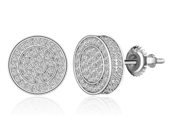 big round diamond earrings