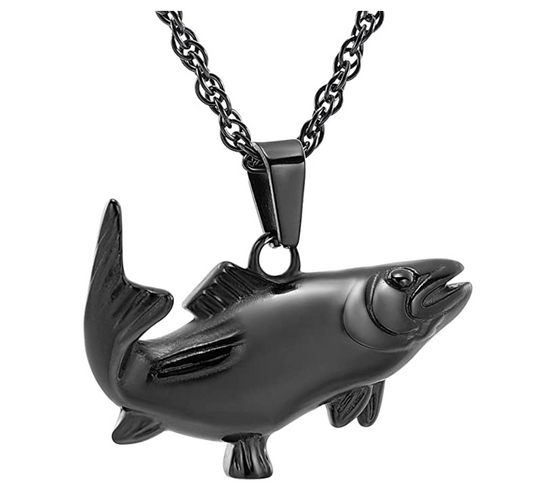 Cremation Jewelry for Ashes Stainless Steel Fish Shape Design