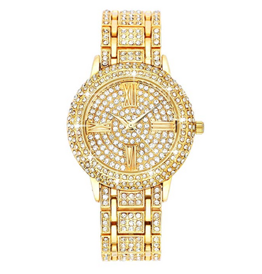 Green Face Watch Gold Silver Color Two Tone Sports Dress Watch Luxury – Gold  Diamond Shop