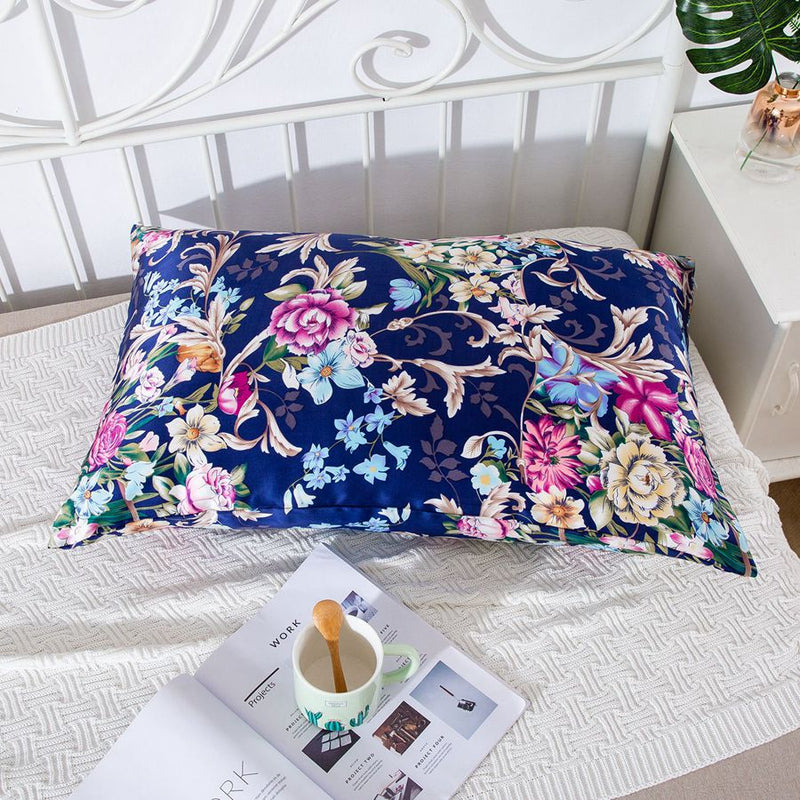 16MM Floral Silk Pillowcase 100% Pure Silk | Hidden Zipper – SLPBABY