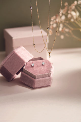 Diamond Necklaces and Diamond Stud Earrings for Mother's Day Gifts