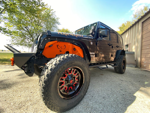 Picture of completed modified Jeep Wrangler
