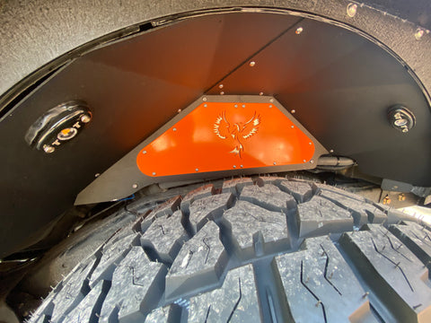 Picture of custom rear inner fender liners on a Jeep Wrangler