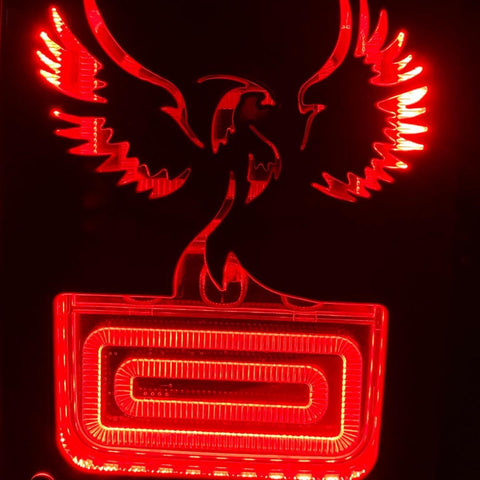 Custom Jeep Wrangler JK tail light covers with brake light lit up behind them