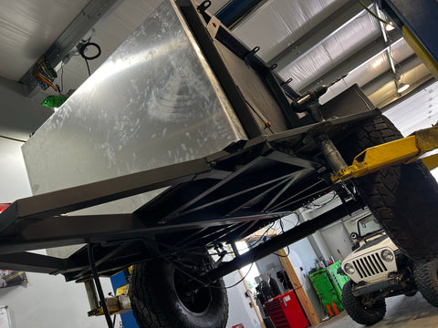 Water Tank and Skid of the front of the trailer