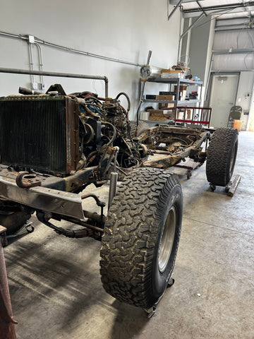 A torn down Jeep Scrambler