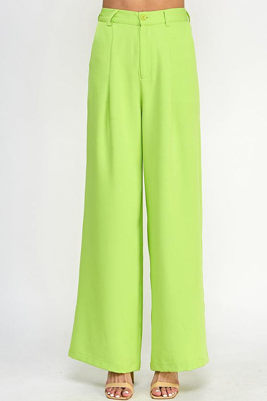 high waist wide leg pants