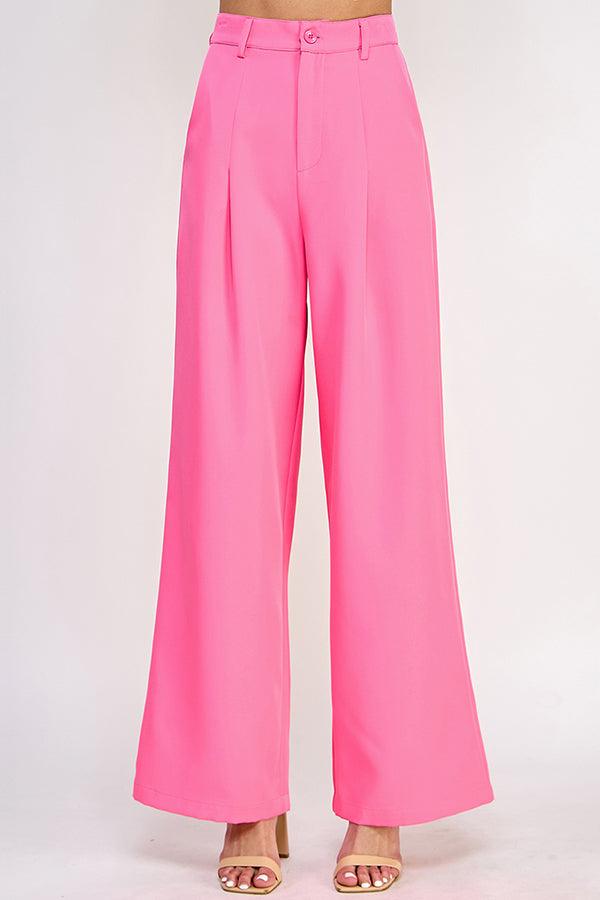 high waist wide leg pants