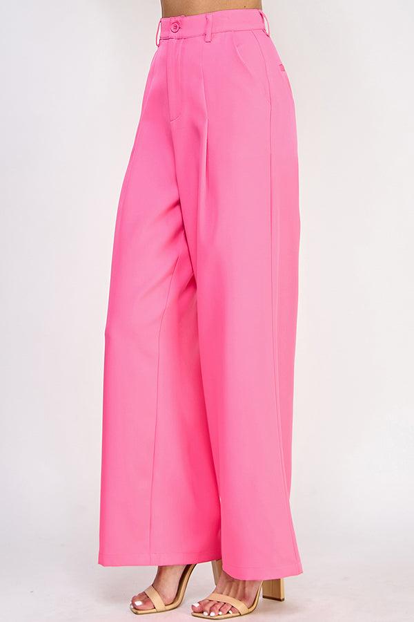 high waist wide leg pants