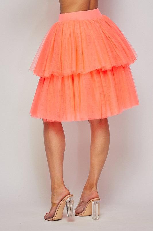 two tier tulle skirt