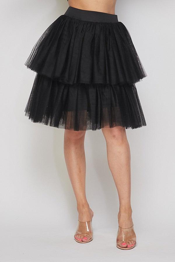 two tier tulle skirt