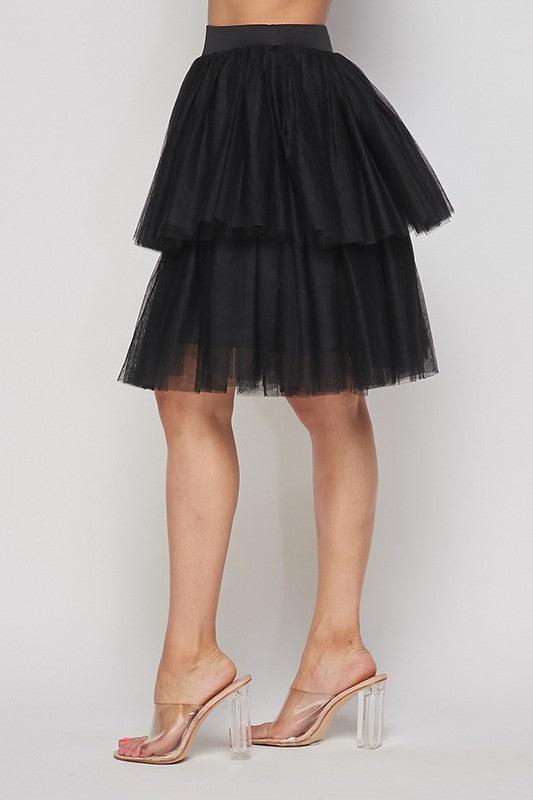 two tier tulle skirt