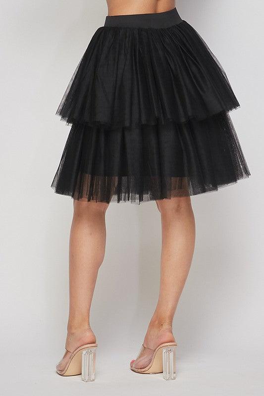 two tier tulle skirt