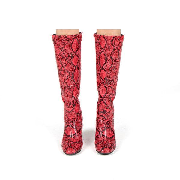 knee high block heel boots