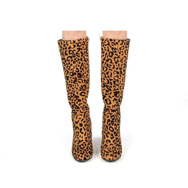 knee high block heel boots