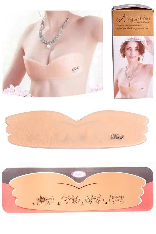 backless sticky silicone shelf bra