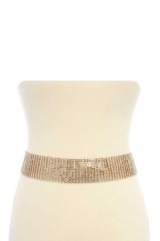 bling 15 line rhinestone belt