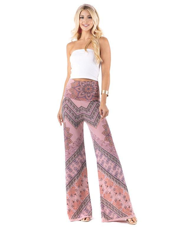 PLUS multicolor tribal print palazzo pants