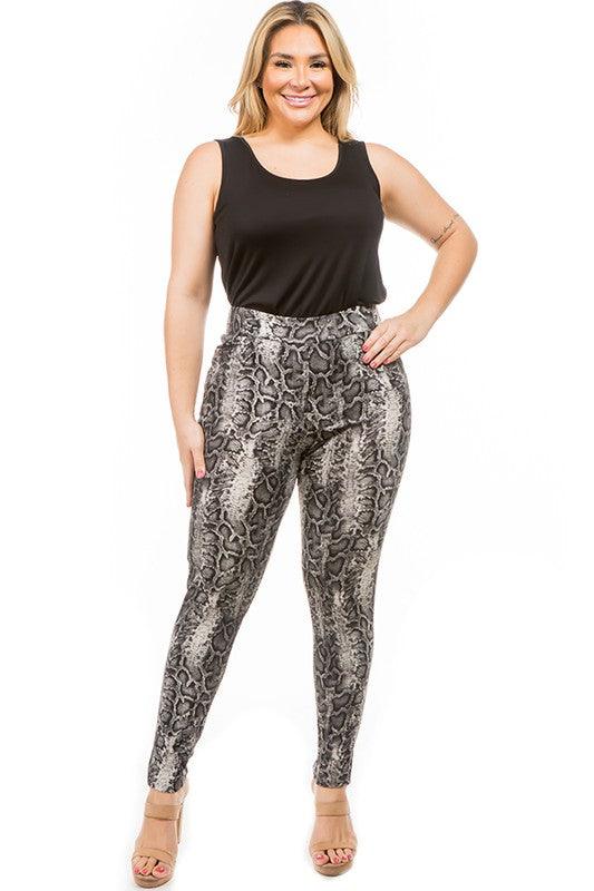 PLUS Printed snake Leggings