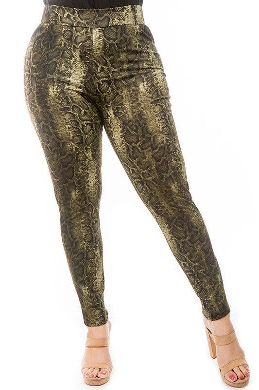 PLUS Printed snake Leggings