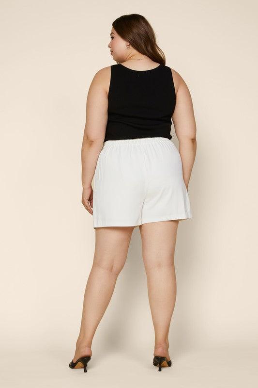 PLUS Shorts With Elastic Back & Pockets