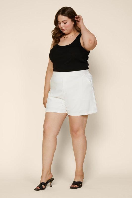 PLUS Shorts With Elastic Back & Pockets