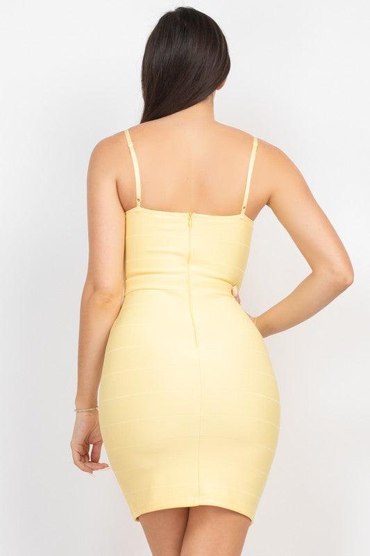 stone trim bustier zipup dress