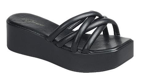 platform wedge slide sandal