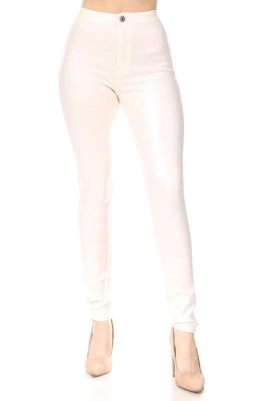 GP4109 super stretch metallic coated skinny jean