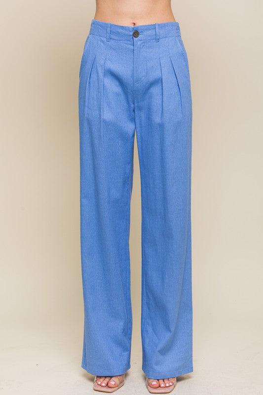 linen wide leg pants