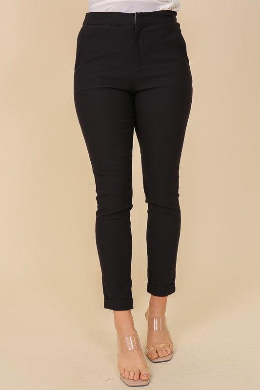 high waisted stretchy skinny pants