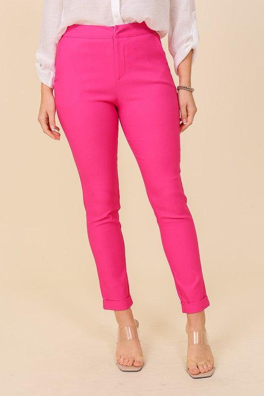 high waisted stretchy skinny pants