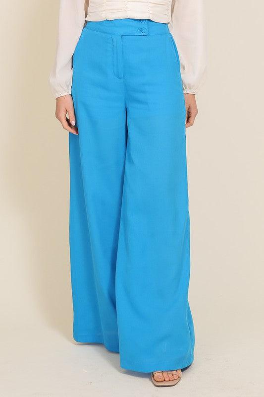 High waisted wide leg dress pants