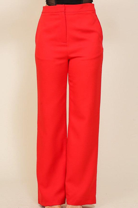 High waisted wide leg slacks