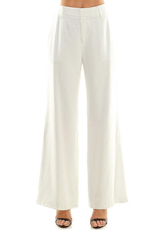 high waist wide leg pants