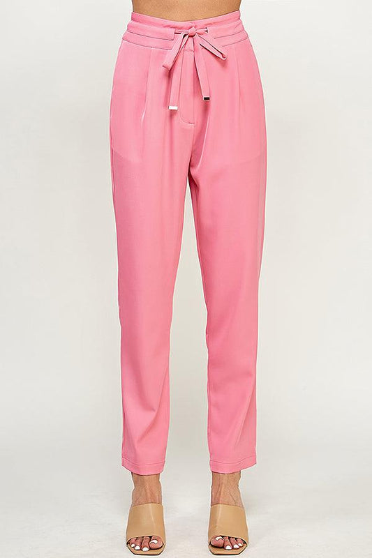 high waist tapered ankle pant